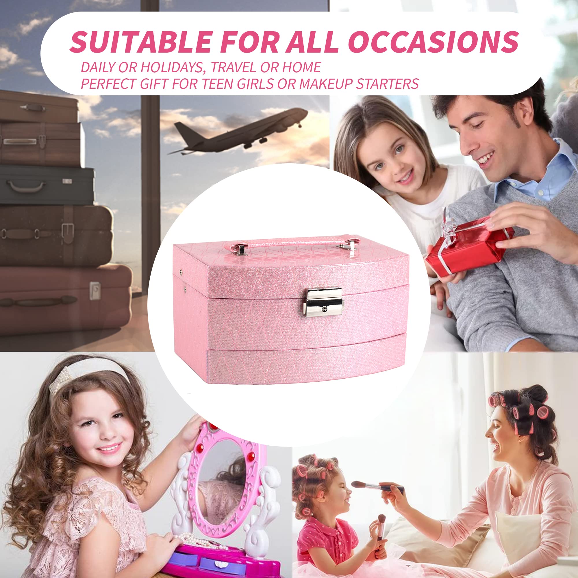 Hot Sugar Makeup Kit for Girls 10-12 – All-in-One Beginner Cosmetic Set with Real Tools & Cosmetics (Pink)