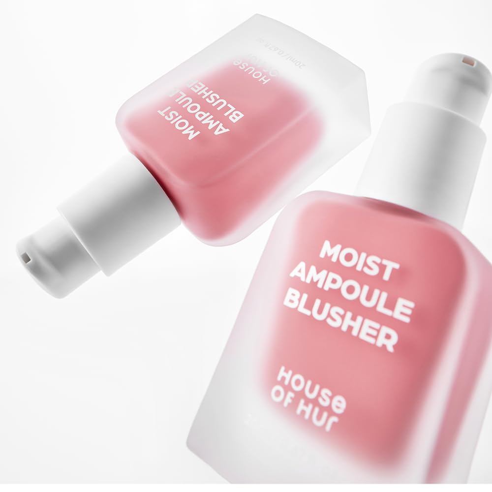 House of Hur Moist Ampoule Blusher with 50% Moisture Essence | Hydrating & Long-Lasting Blush – Cherry Blossom