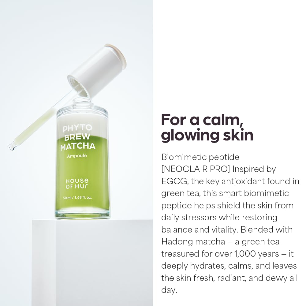 House of Hur Phyto Brew Matcha Ampoule — Lightweight Hydration & Dewy Glow (50 ml / 1.69 fl oz)