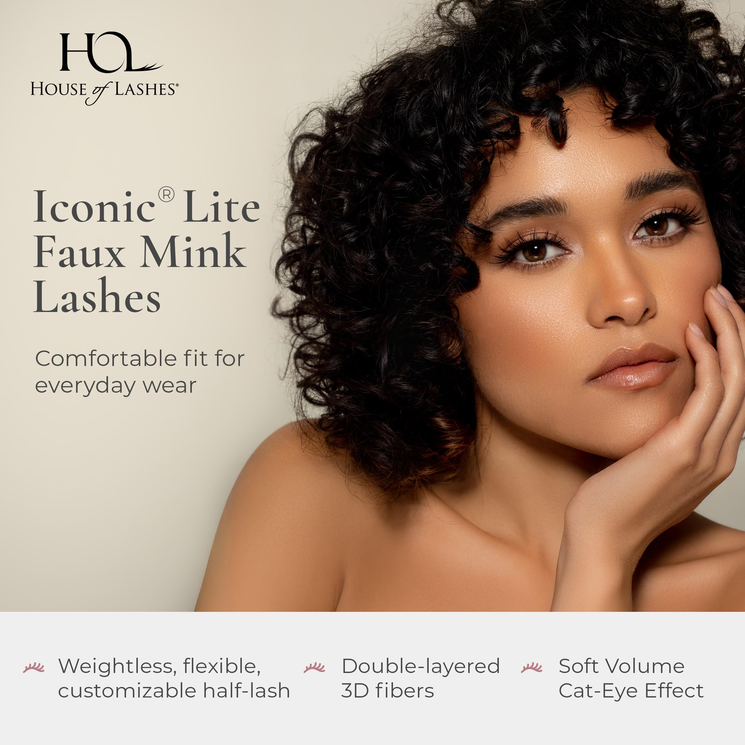 House of Lashes Can't Lash Without Set – Iconic Lite Lashes, Clear Glue & Precision Applicator for All-Day Wear
