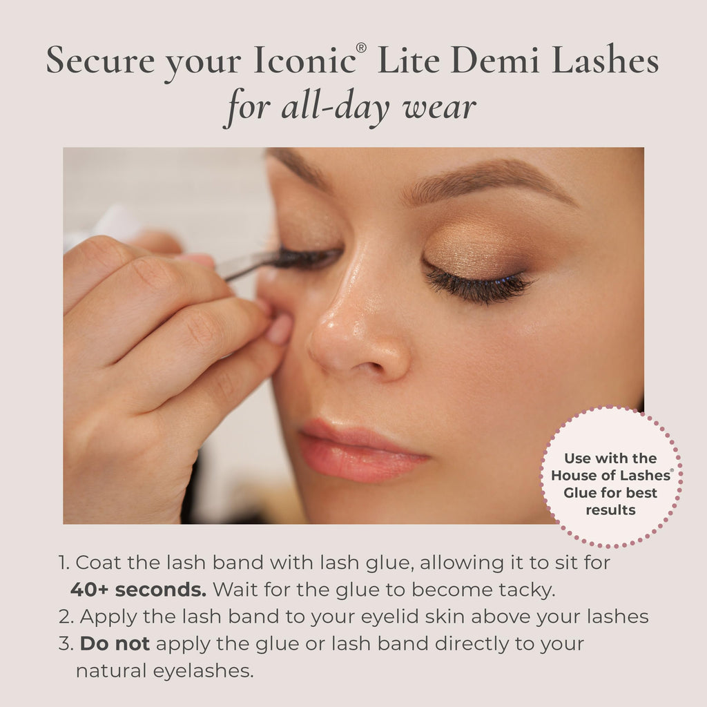 House of Lashes Iconic Lite Demi – Lightweight Faux Mink Llashes for Bold Cat-Eye