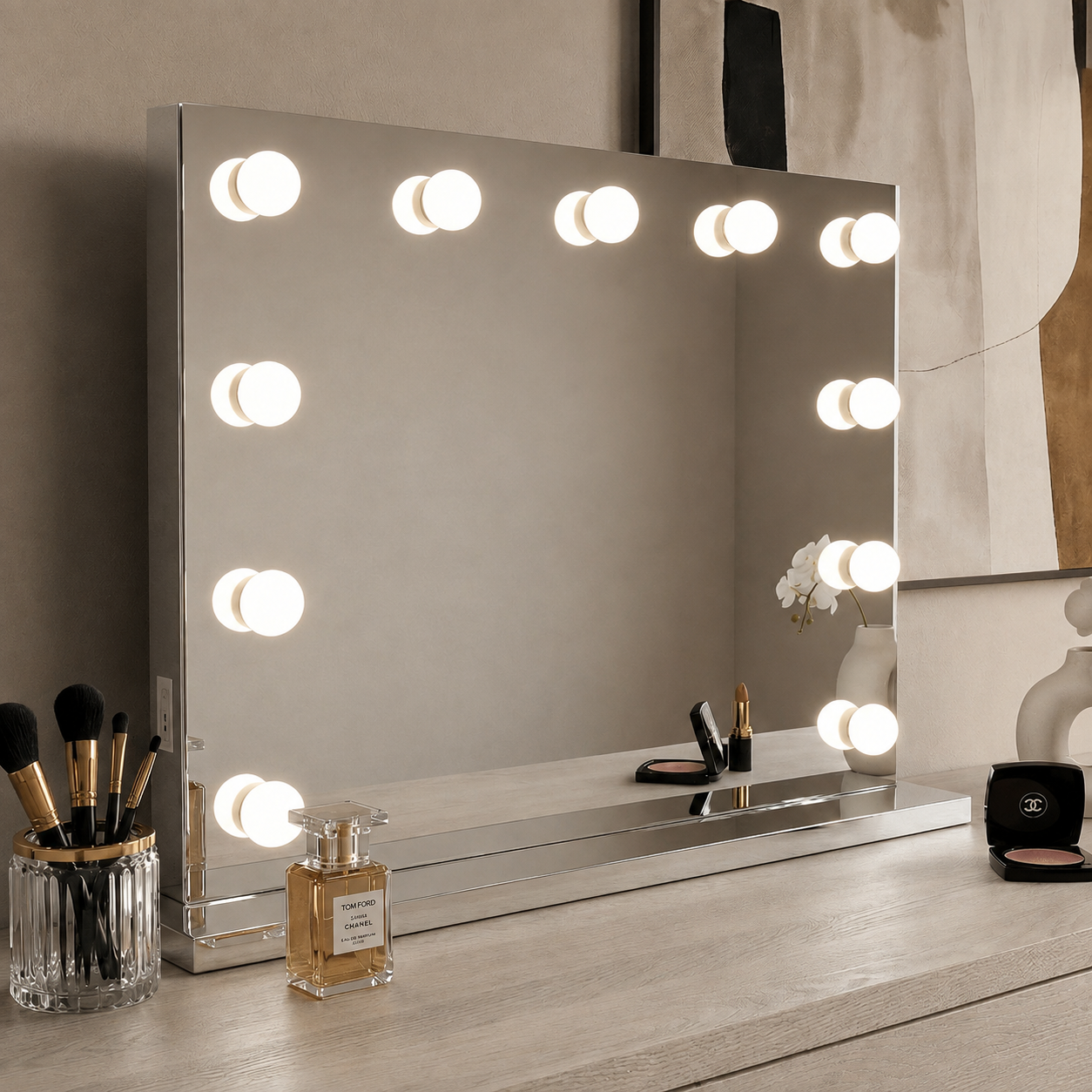 Houston Bluetooth Hollywood Mirror 80x60cm