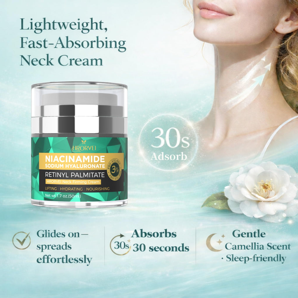Hrorvei Neck Cream: Retinol, Collagen & Hyaluronic Acid Overnight Firming