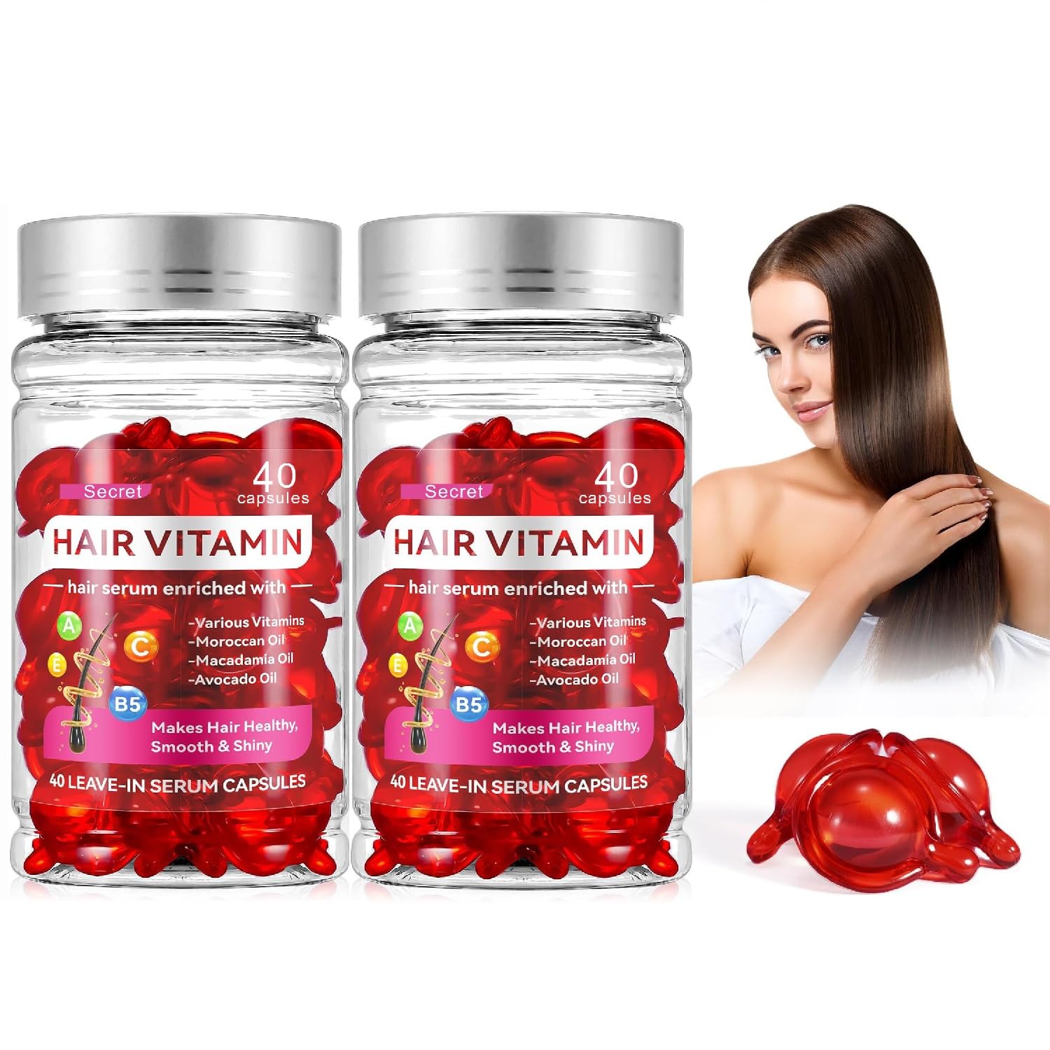 HuaQing 2-Box Hair Treatment Serum Oil Capsules – Macadamia & Avocado Oils
