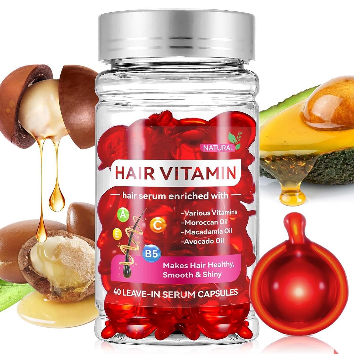 HuaQing 2-Box Hair Treatment Serum Oil Capsules – Macadamia & Avocado Oils