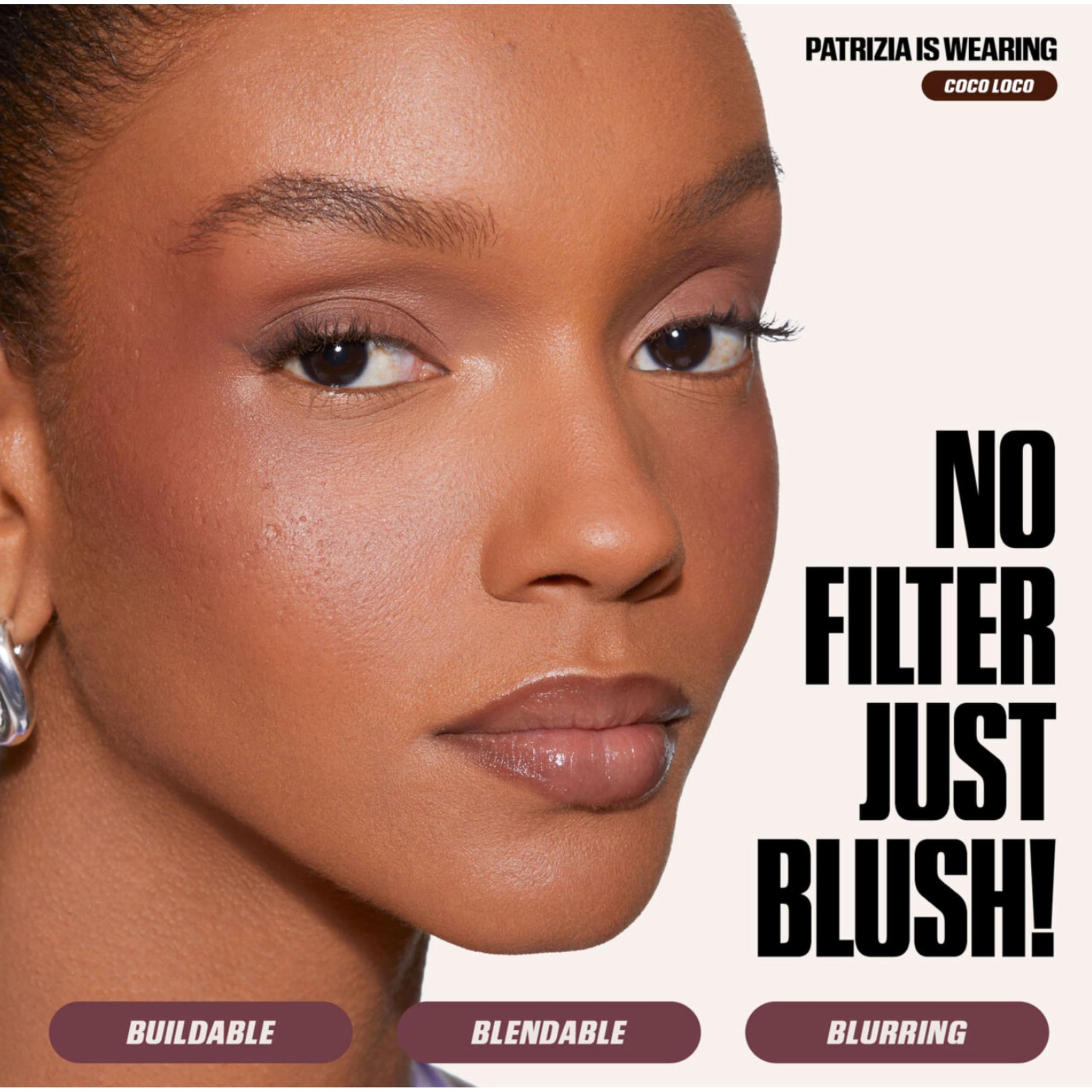 Huda Blush Filter Liquid Blush Coco Loco – Medium to Rich | 0.15 fl oz / 4.5 mL