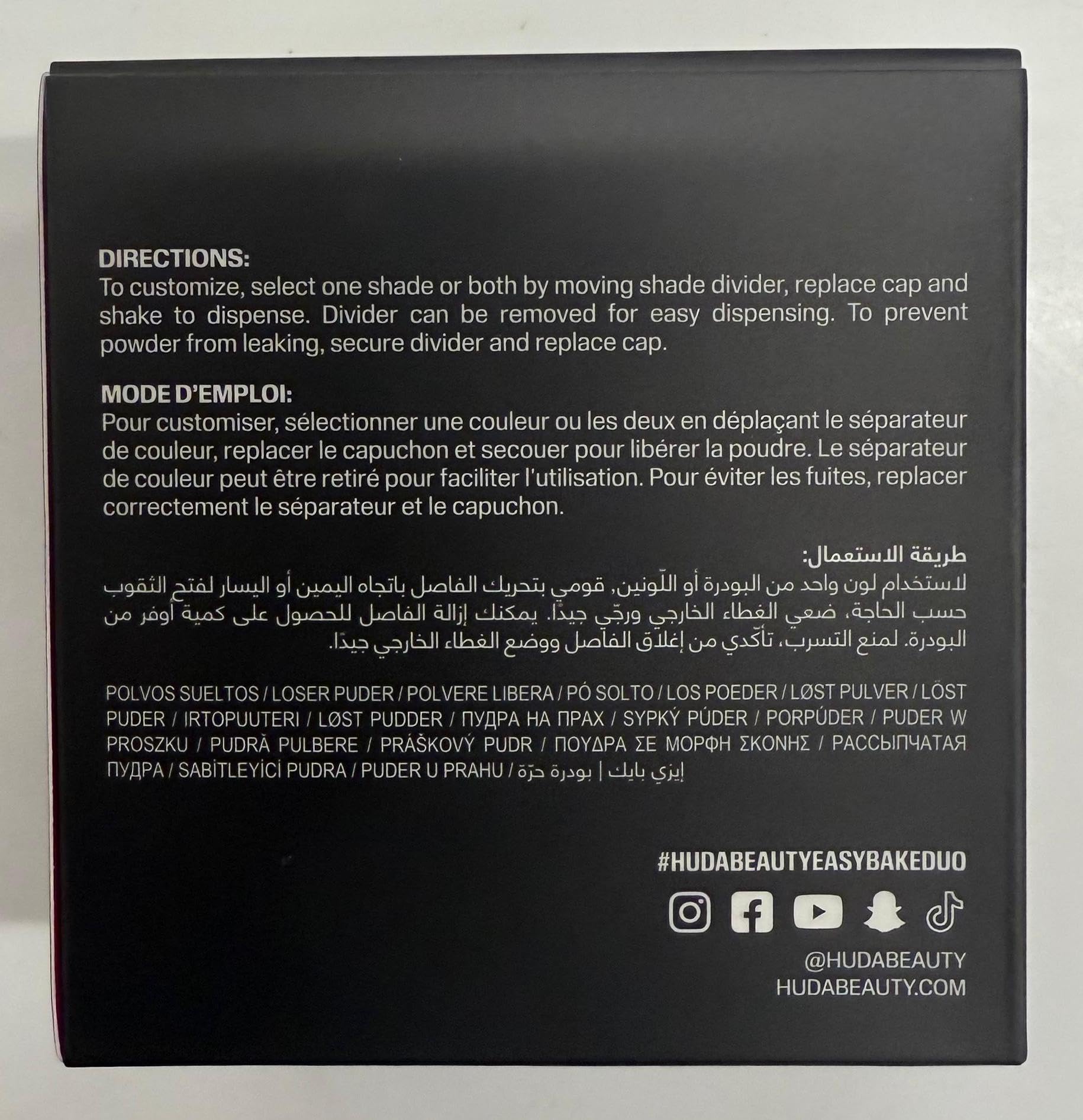 Huda Easy Bake Loose Powder Duo – Cherry Peach (Cherry Blossom Cake & Peach Pie) – 2 x 6.5g