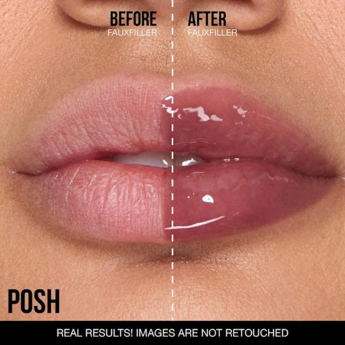 Huda Beauty Faux Filler Extra Shine Lip Gloss Foxy – Caramel Brown