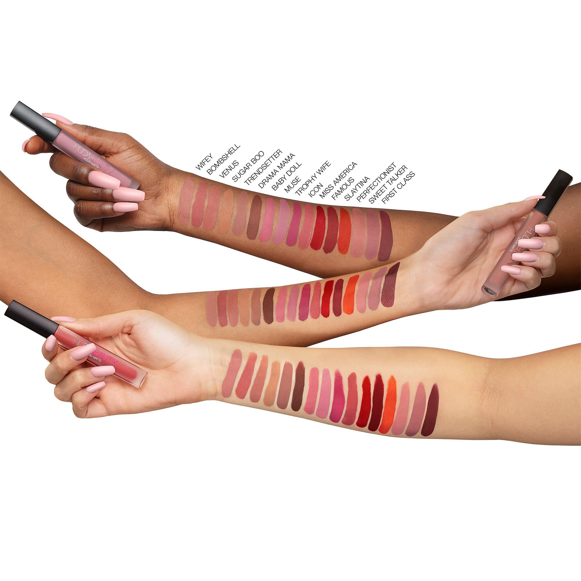 HUDABEAUTY Liquid Matte Ultra-Comfort Lipstick – Perfectionist | Transfer-Proof