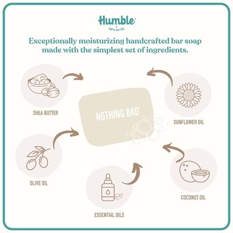 HUMBLE BRANDS Handcrafted Cold Process Soap – Star Anise & Palmarosa, 3 Pack