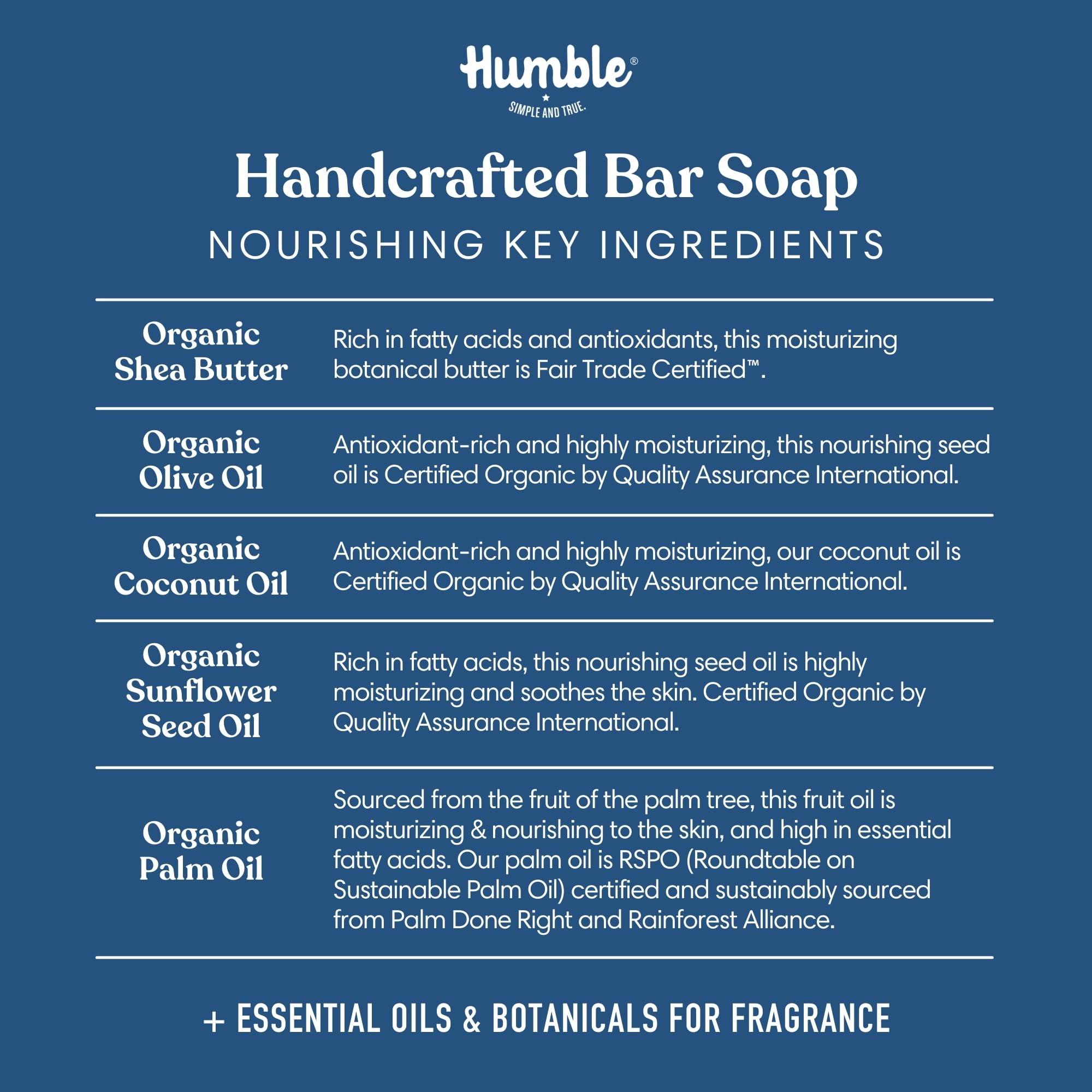 HUMBLE BRANDS Handcrafted Cold Process Soap – Star Anise & Palmarosa, 3 Pack