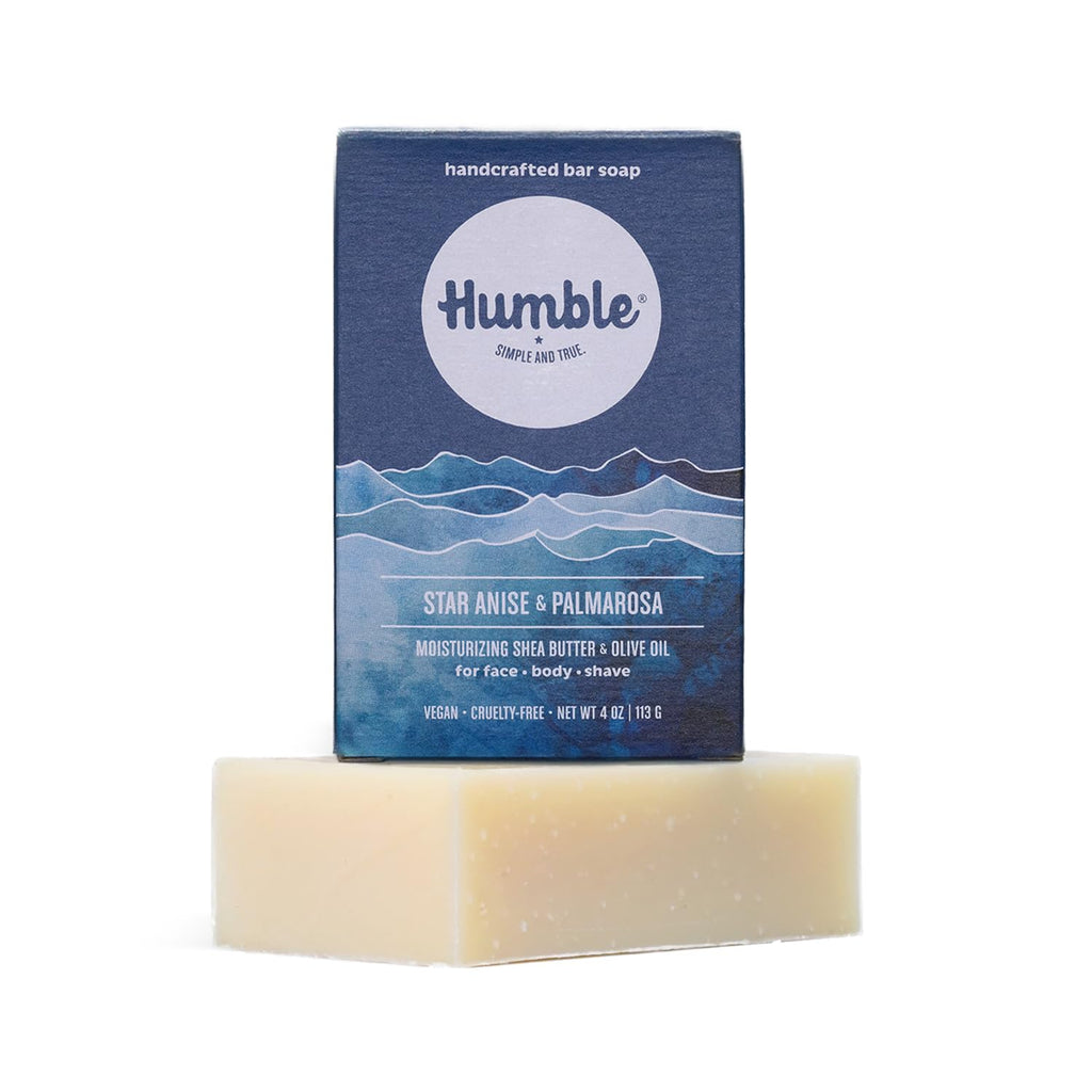 HUMBLE BRANDS Handcrafted Cold Process Soap – Star Anise & Palmarosa, 3 Pack