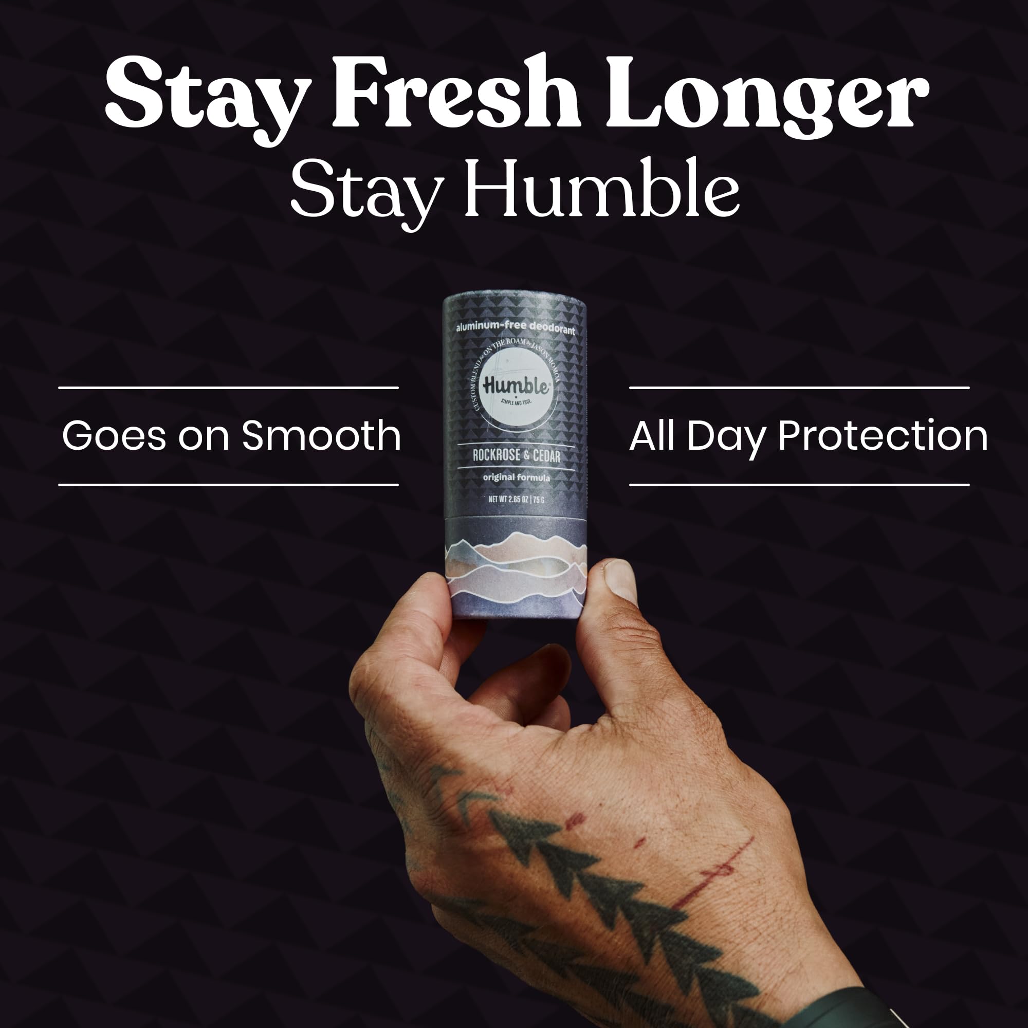 Humble Rockrose & Cedar Deodorant 3 Pack | Aluminum-Free, Plastic-Free