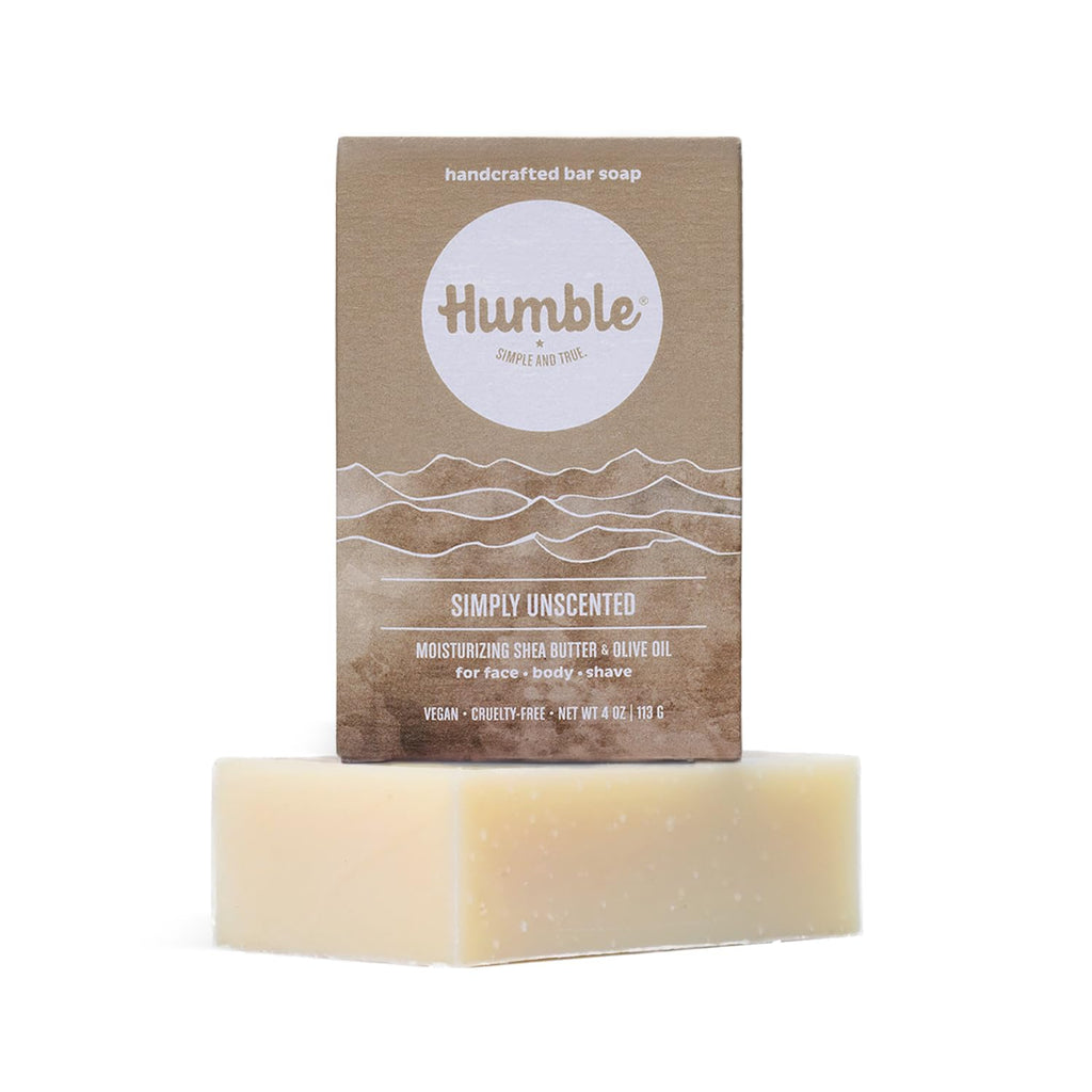 Humble Simple and True Handcrafted Bar Soap — Unscented Cold-Process 3-Pack