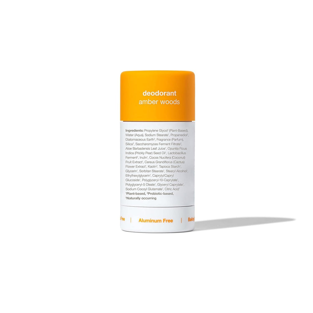 Hume Supernatural Aluminum Free Deodorant for Sensitive Skin – Probiotic, Plant-Based, Amber Woods (2 Pack)