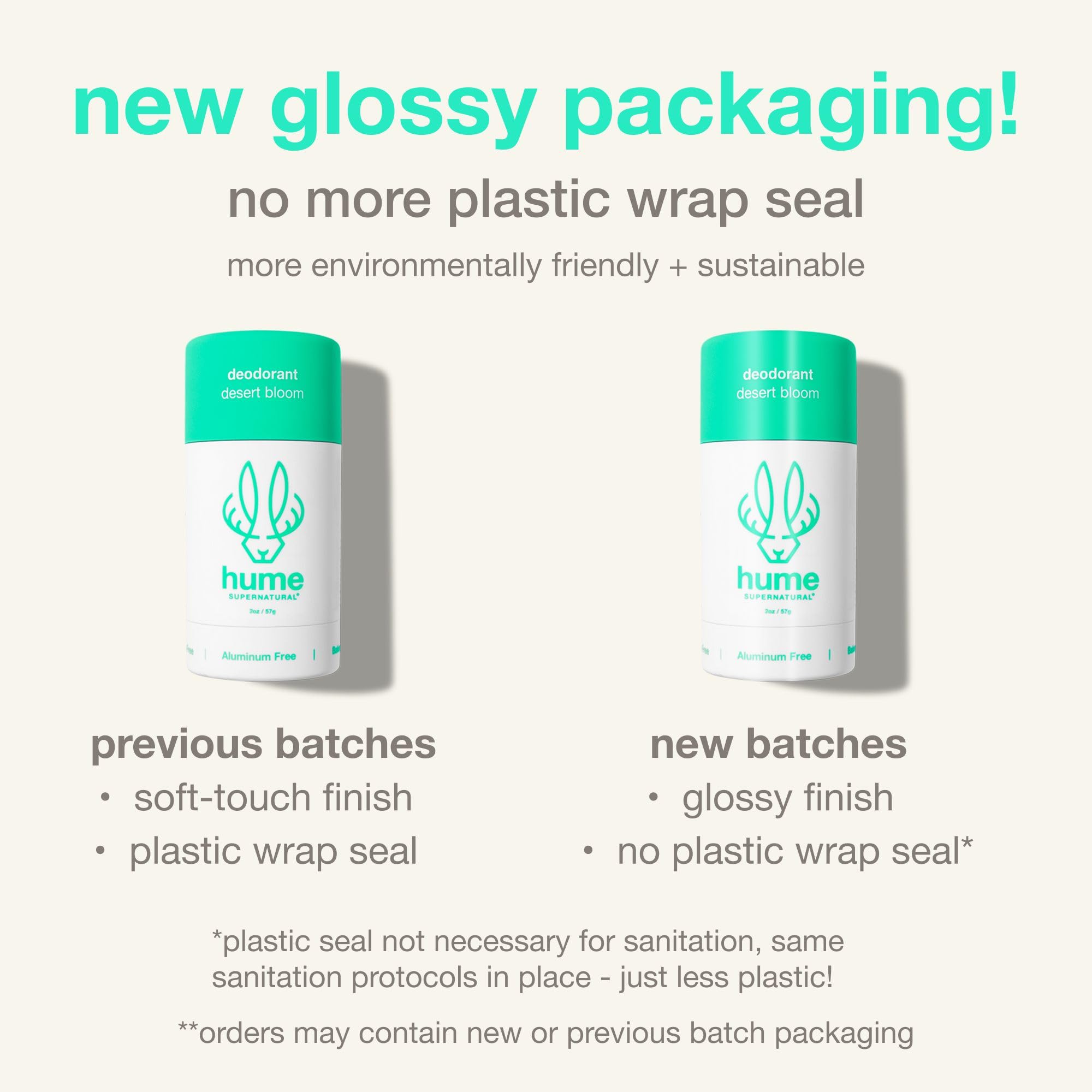 Hume Supernatural Aluminum-Free Deodorant for Women and Men – Neutral, Lasting, Sensitive Skin