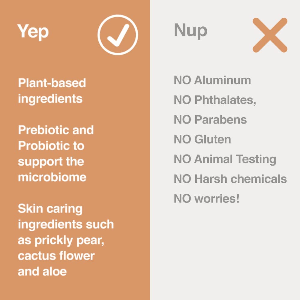 HUME SUPERNATURAL Aluminum Free Deodorant for Women & Men – Probiotic, Plant-Based, Amber Woods – 3-Pack