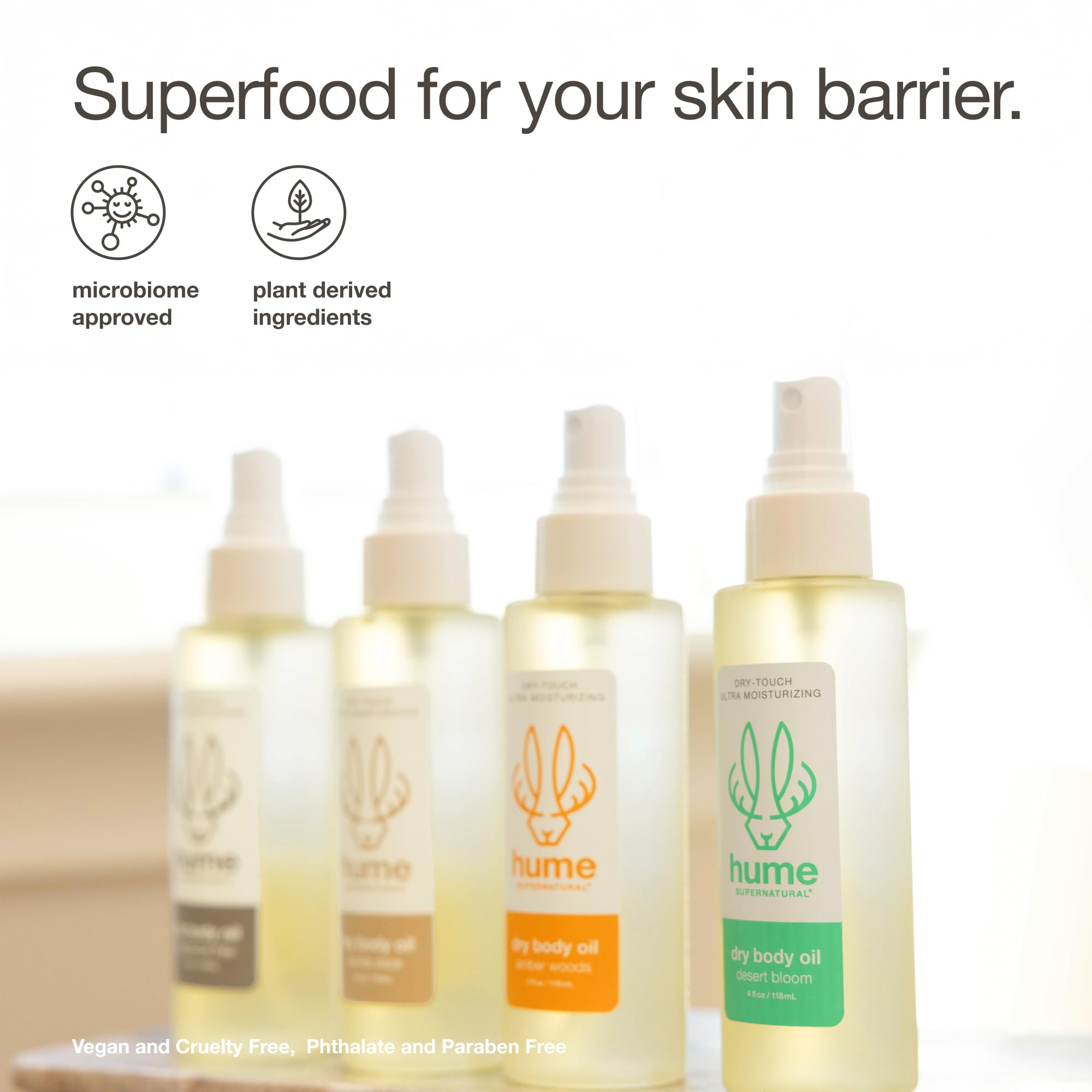 HUME SUPERNATURAL Dry Body Oil Spray – Non-Toxic, Fast-Absorbing Moisturizing Mist