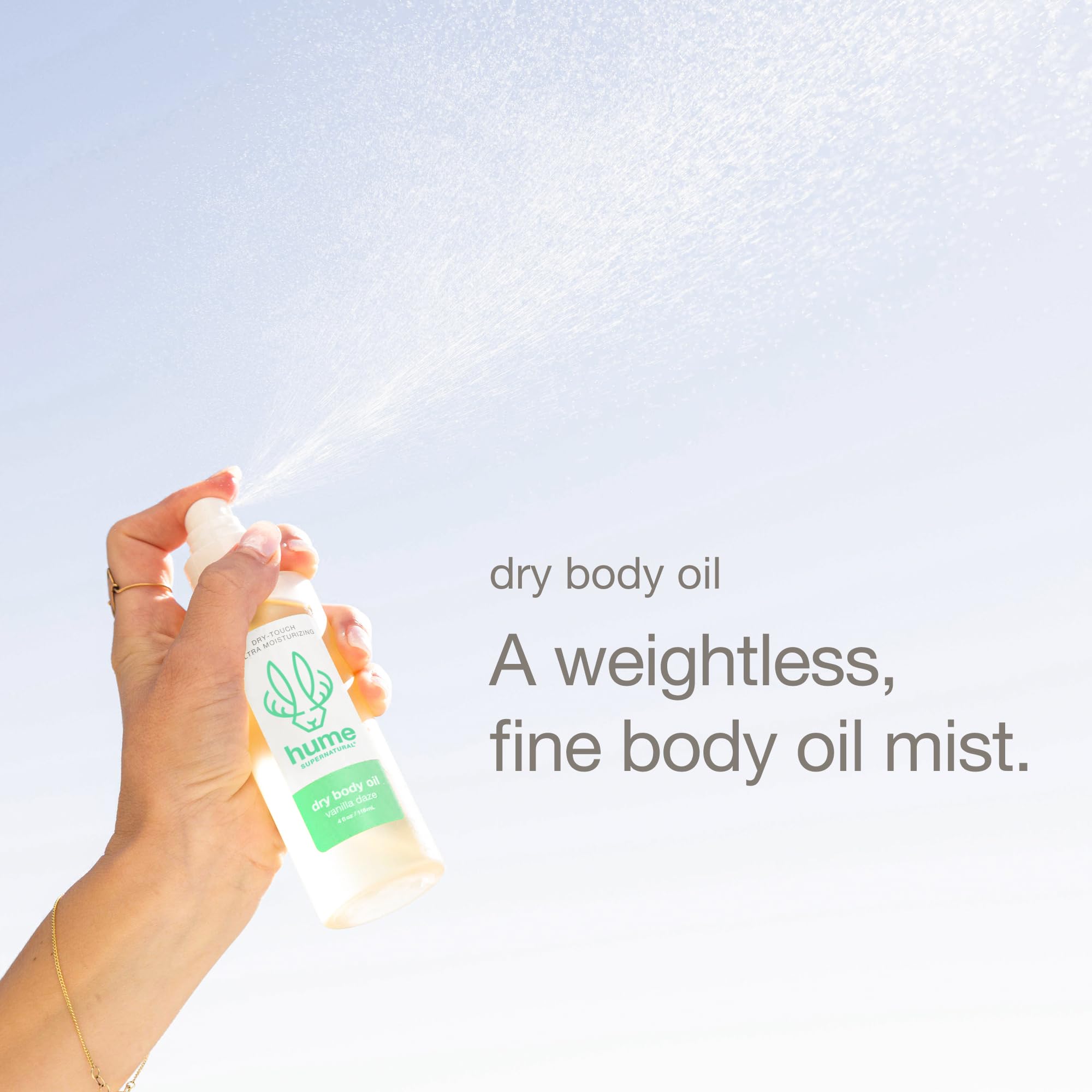 HUME SUPERNATURAL Dry Body Oil Spray – Non-Toxic, Fast-Absorbing Moisturizing Mist