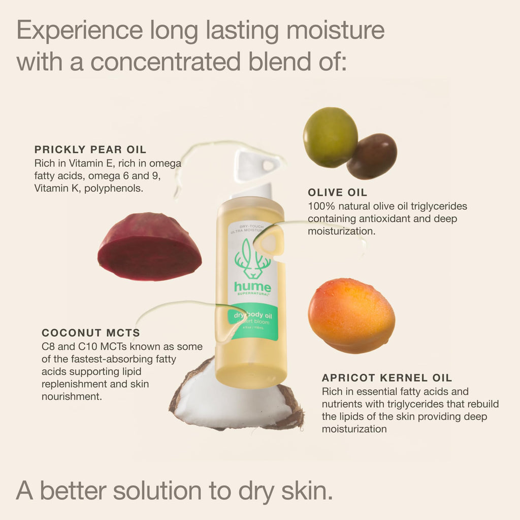HUME SUPERNATURAL Dry Body Oil Spray – Non-Toxic, Fast-Absorbing Moisturizing Mist