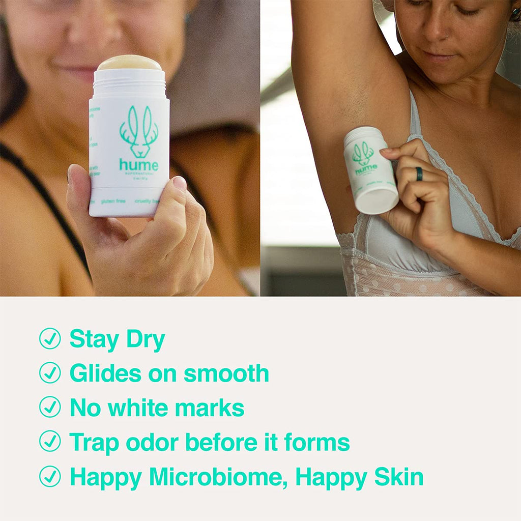 Hume Supernatural Probiotic Roll-On Deodorant – Aluminum-Free, Plant-Based, Desert Bloom