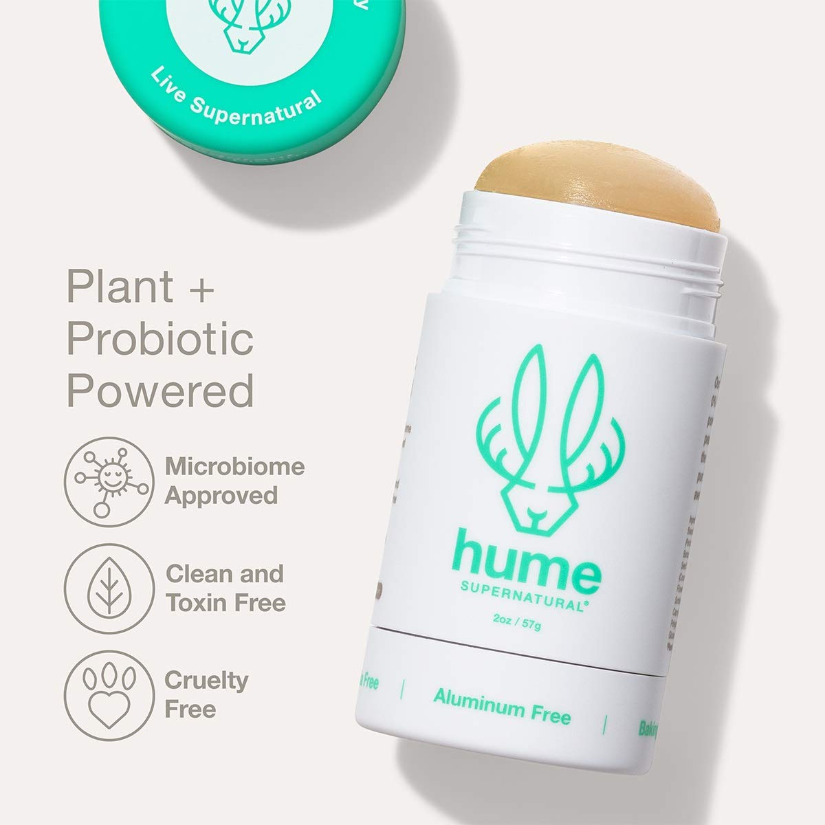 Hume Supernatural Probiotic Roll-On Deodorant – Aluminum-Free, Plant-Based, Desert Bloom