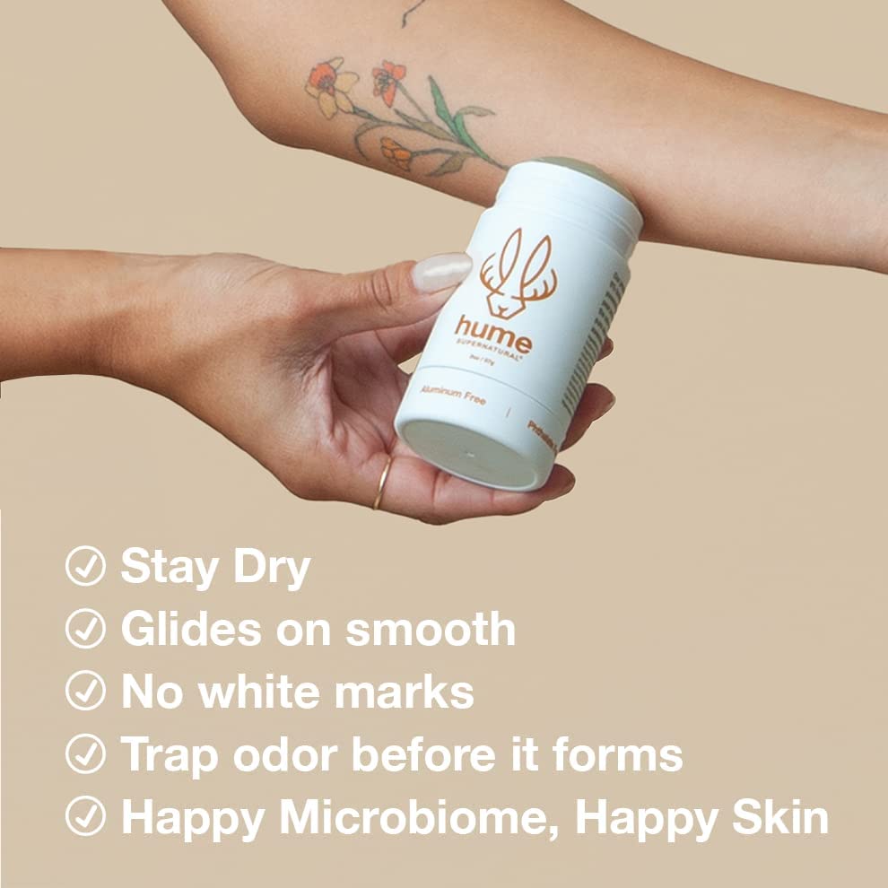 Hume Supernatural Aluminum Free Deodorant | Probiotic Plant-Based, Long-Lasting Freshness (Out West 2-Pack)