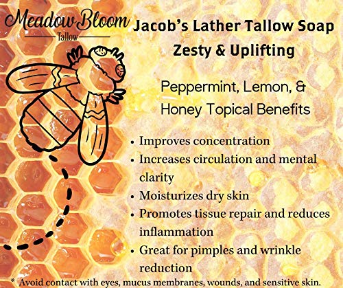 Hunter Cattle Co. Meadow Bloom Tallow Bar Soap – Honey & Lemon 2 Pack