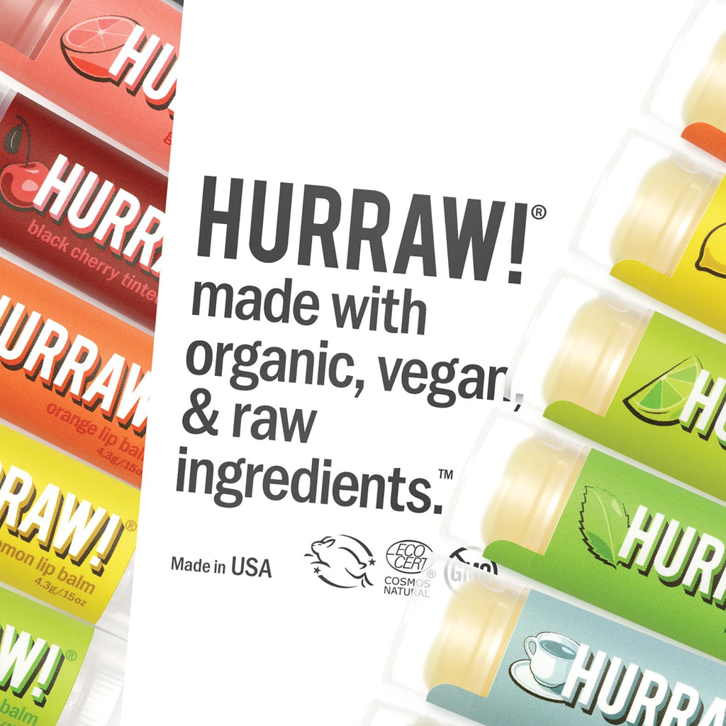 Hurraw! Coconut Lip Balm – 2 Pack | Organic, Vegan, Cruelty-Free, Gluten Free | Made in USA
