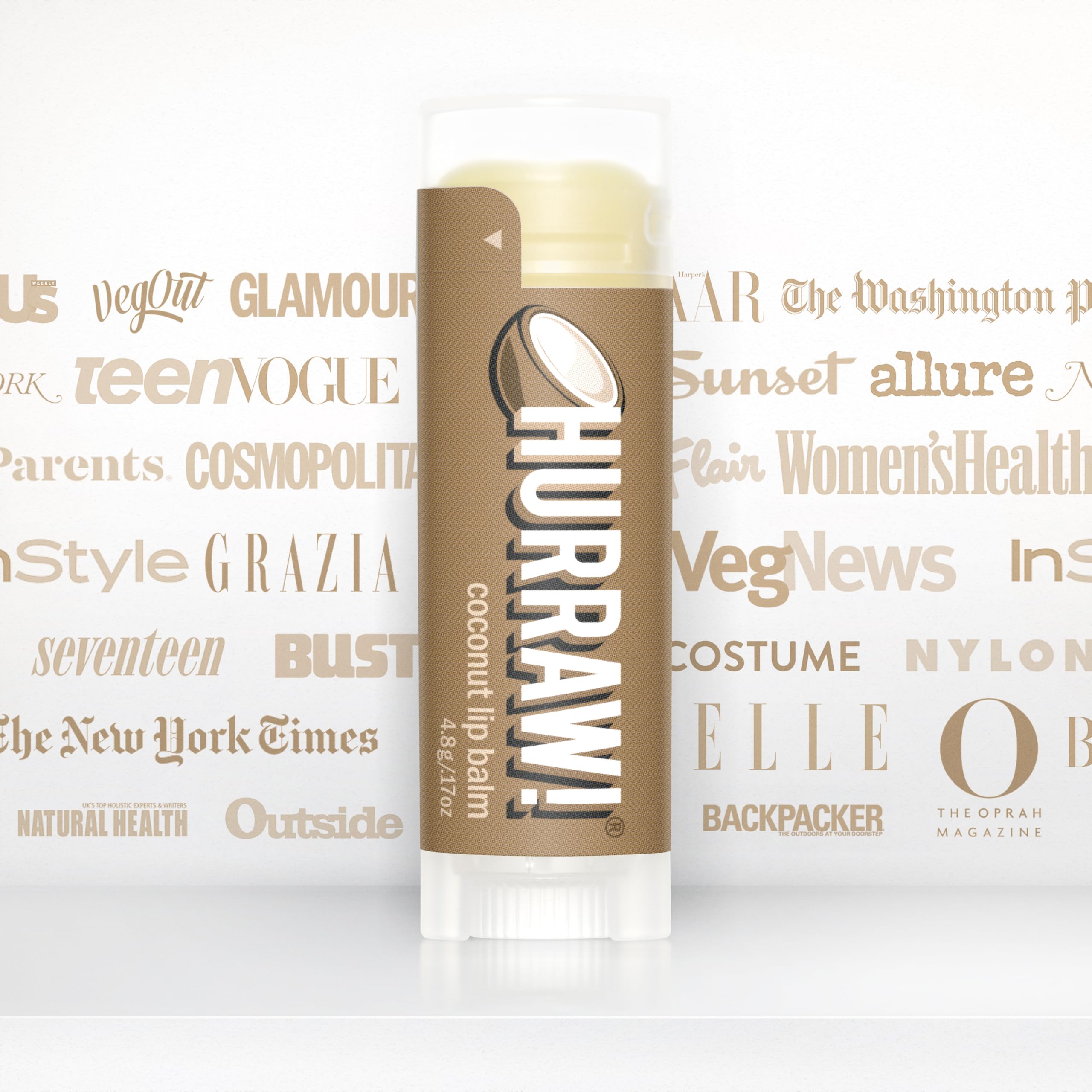 Hurraw! Coconut Lip Balm 3 Pack | Organic, Vegan, Cruelty-Free, Made in USA