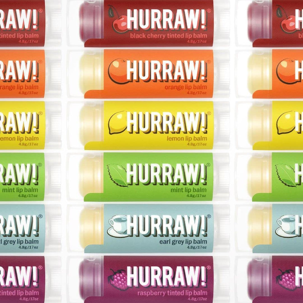 Hurraw! Lip Balms Staff Favorites 6-Pack – Organic, Vegan, All-Natural (Made in USA)
