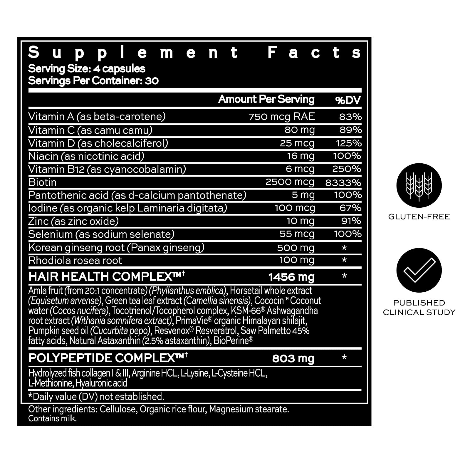 Hush & Hush DeeplyRooted Hair Supplement – Stronger, Healthier Hair (120 Capsules)