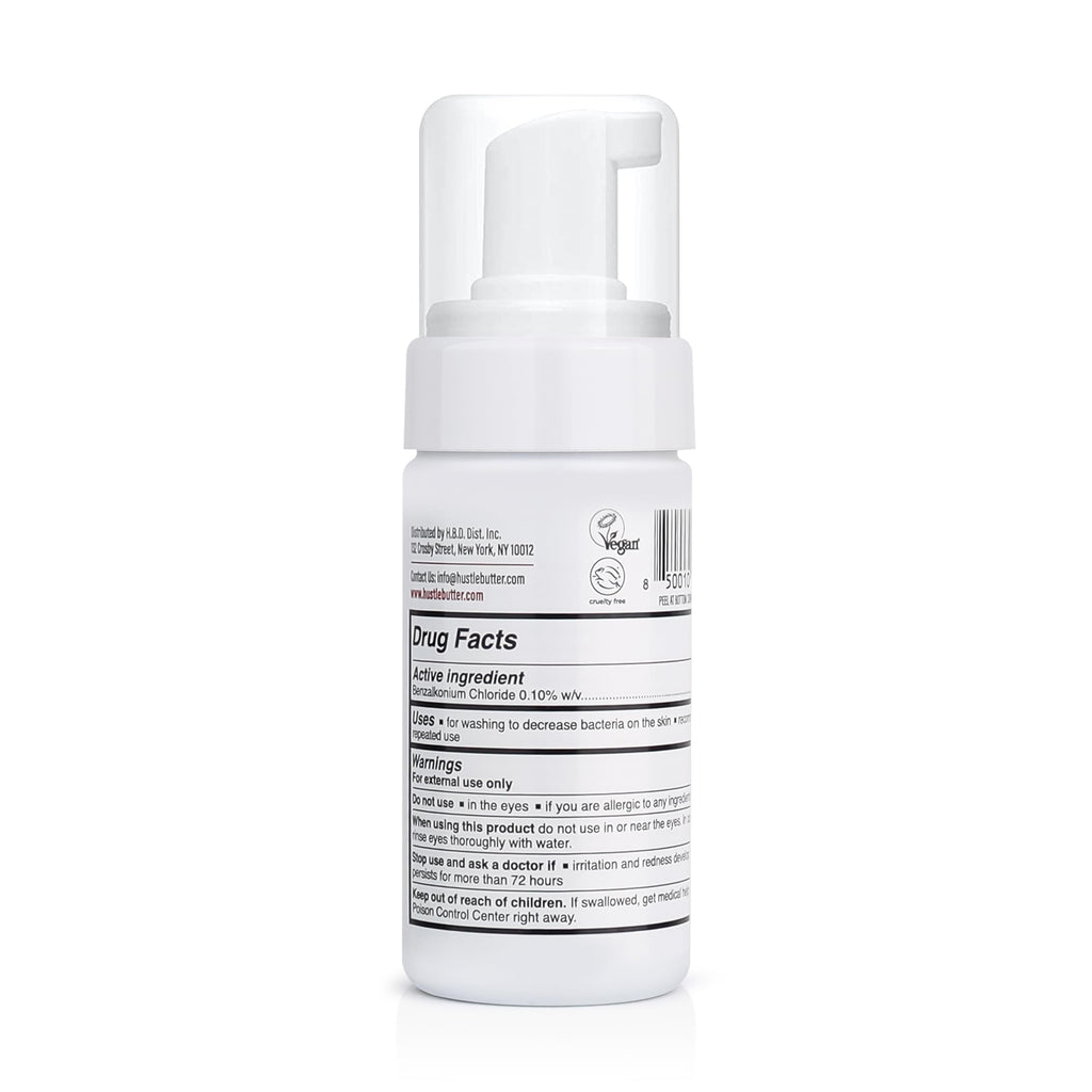 Hustle Butter Deluxe - Hustle Bubbles Tattoo Aftercare | Antibacterial Foaming Soap for New Tattoos & Piercings | TSA Approved | Vegan & Cruelty-Free | 3.4 fl oz