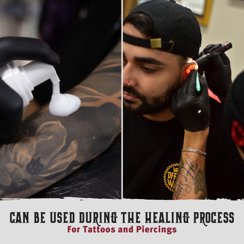 Hustle Bubbles Tattoo Aftercare Soap – Antibacterial Foaming Cleanser for New Tattoos & Piercings | Hustle Butter Deluxe
