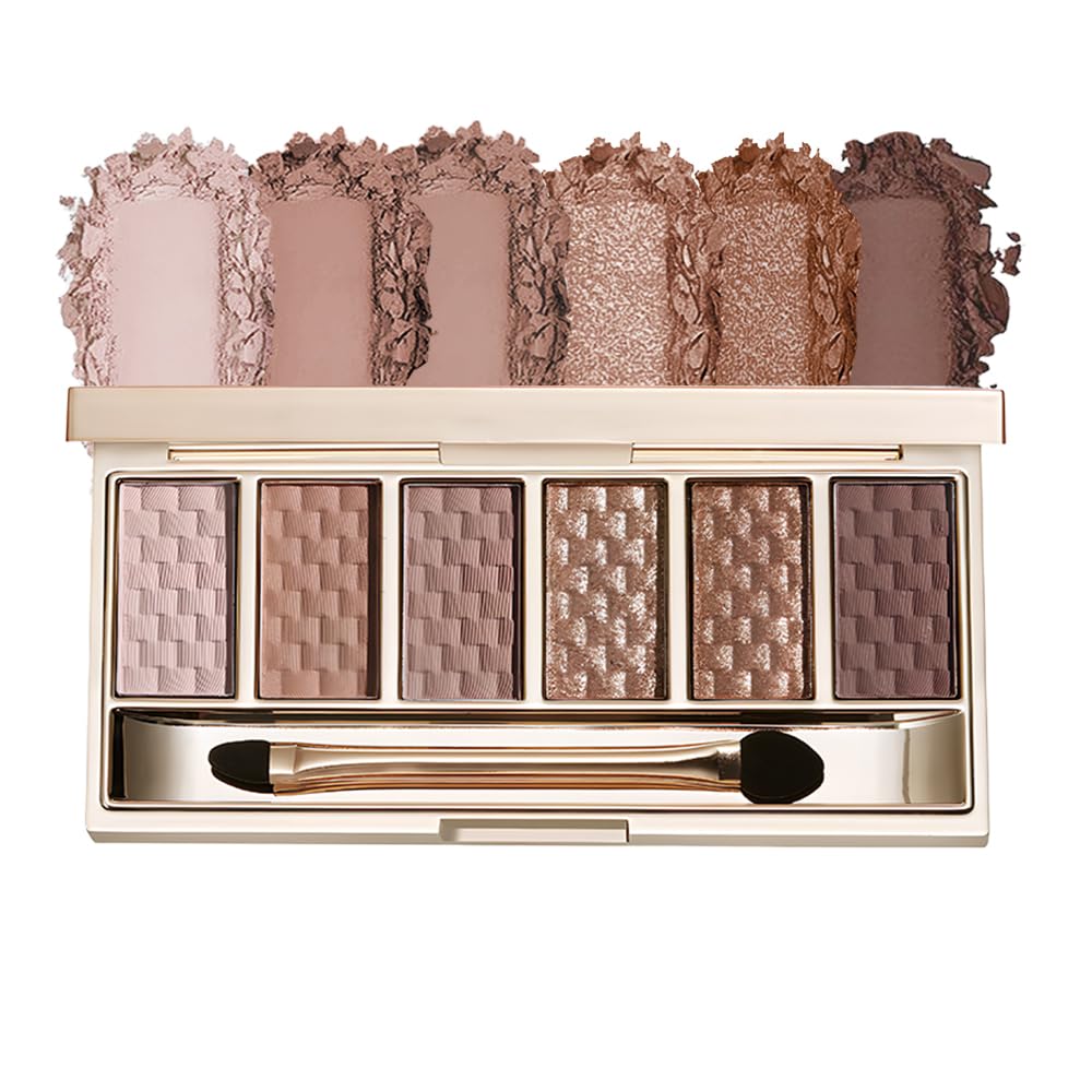 Hxssll Neutral Nude Brown Eyeshadow Palette – 6 Matte & Shimmer Shades for Everyday and Soft Glam