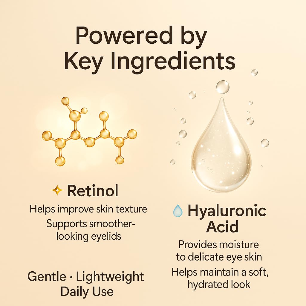 HYAT Eyelid Lift Serum – Upper & Lower Lid Care with Retinol & Hyaluronic Acid (Medium)