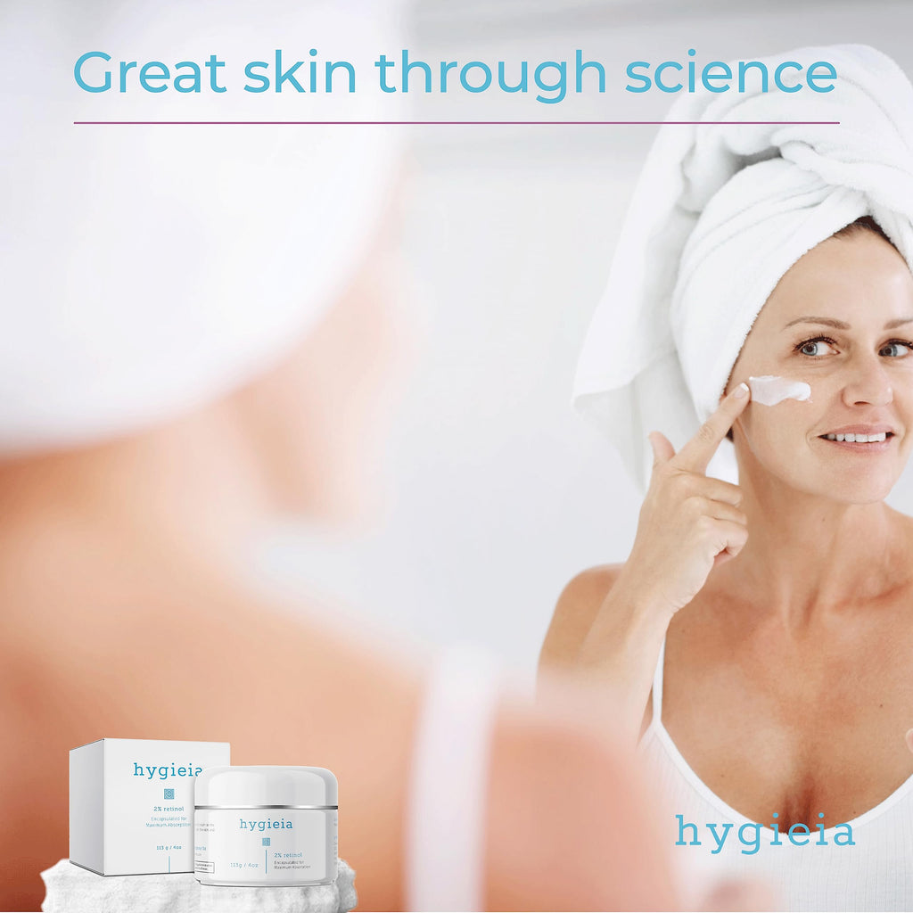 Hygieia + Encapsulated 2% Retinol Cream – Liposomal Anti-Wrinkle for Face, Neck & Body