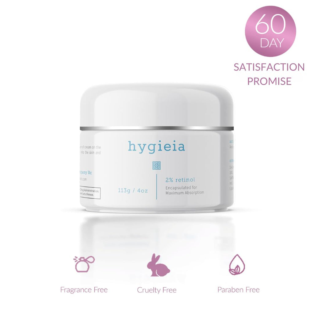 Hygieia + Encapsulated 2% Retinol Cream – Liposomal Anti-Wrinkle for Face, Neck & Body
