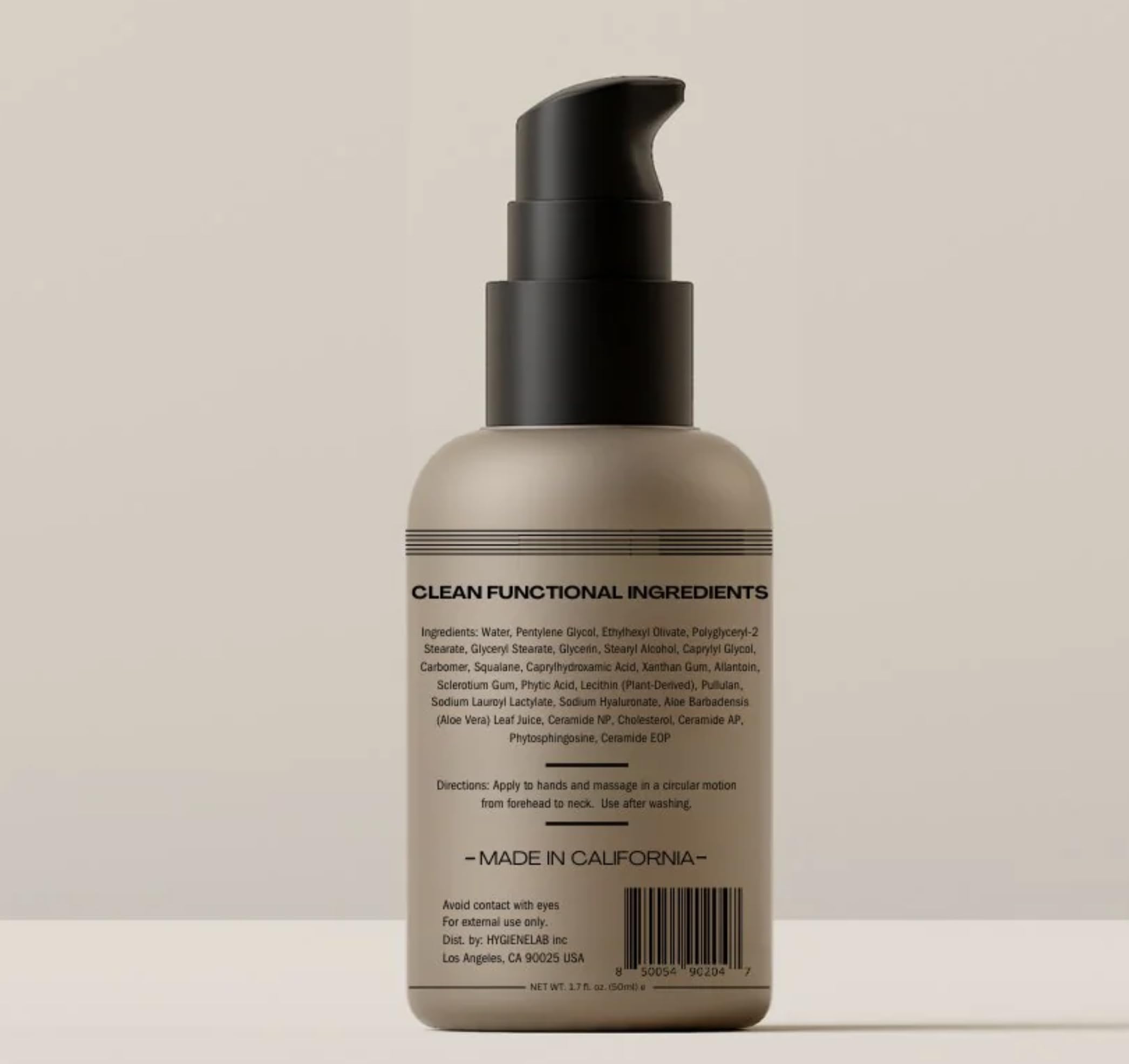 HygieneLab Face Moisturizer – EWG Verified, Unscented, Non-Greasy Hydration (1.7 fl oz)