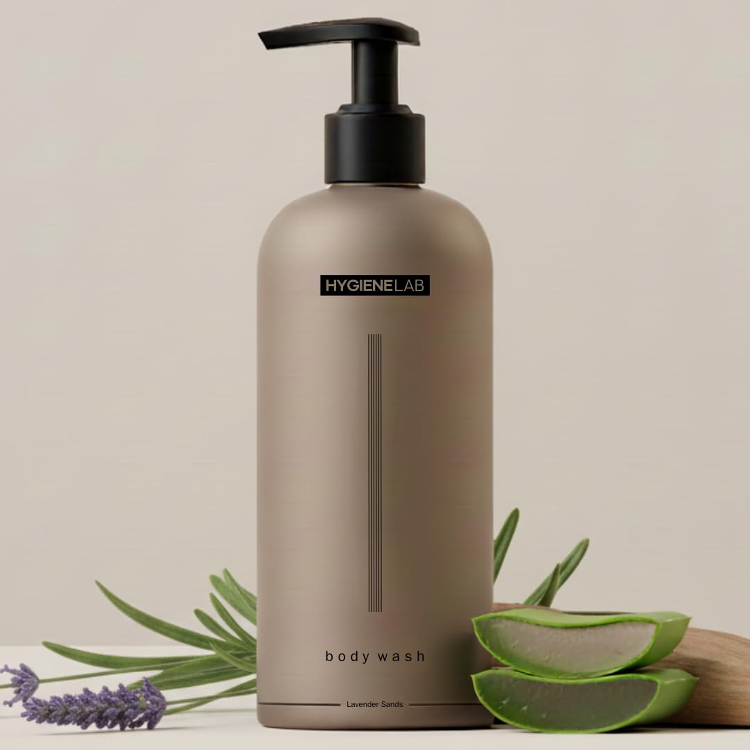 HygieneLab Men's Natural Body Wash – Ultra Hydration, EWG Verified Clean, Lavender Sands (Sulfate-Free, 10 oz)