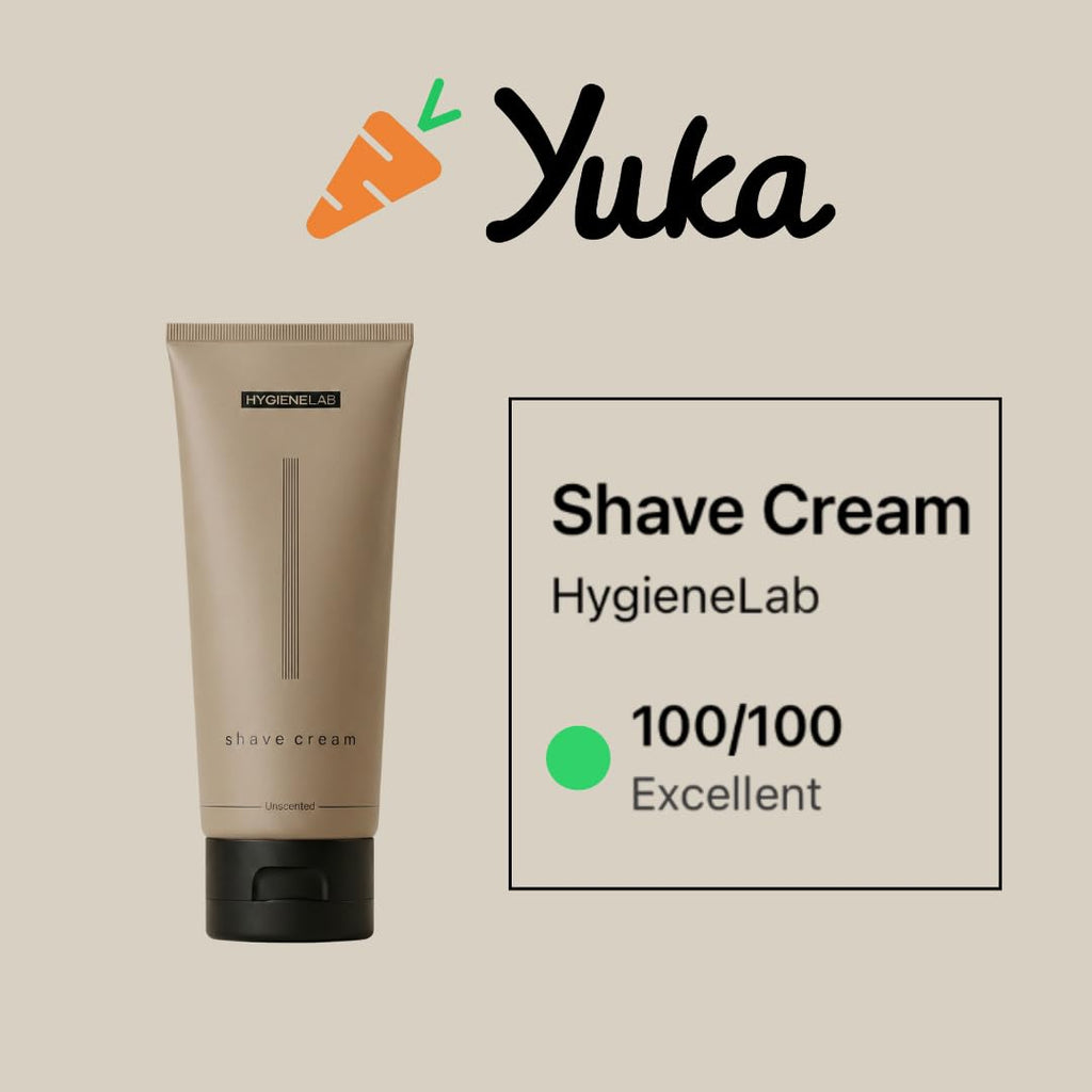 HygieneLab Shaving Cream – Fragrance-Free, Yuka 100/100, Aloe & Shea Hydration (6.76 oz)