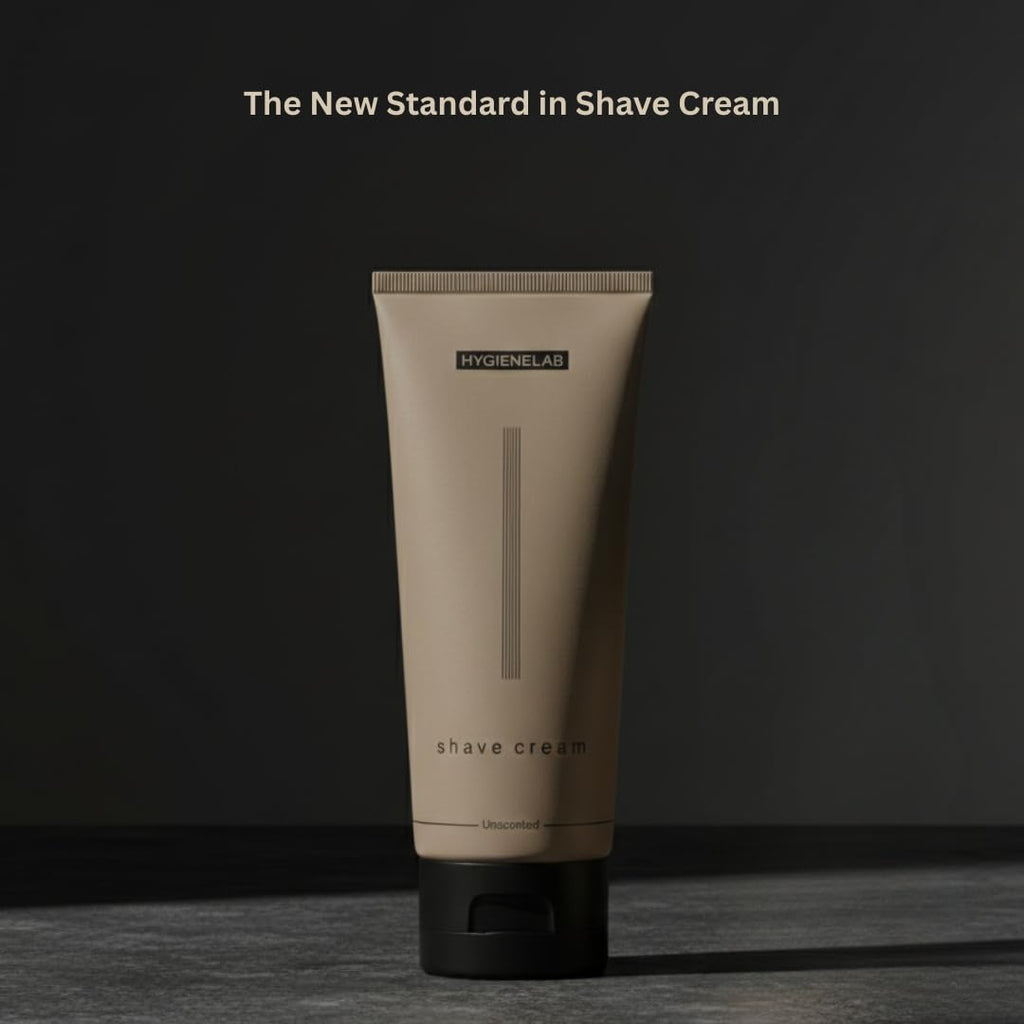 HygieneLab Shaving Cream – Fragrance-Free, Yuka 100/100, Aloe & Shea Hydration (6.76 oz)