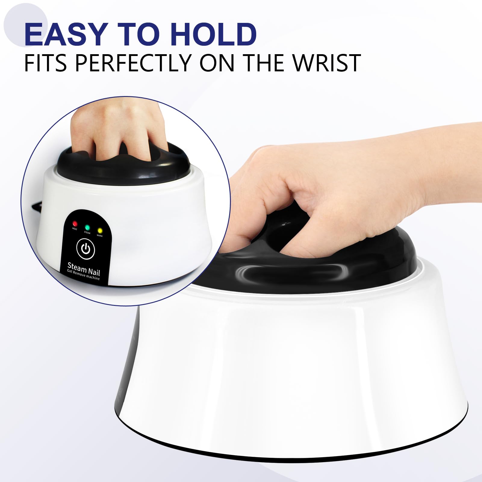 IBN G Electric Nail Soaking Bowl – 50% Faster Gel & Nail Soak Off with Gold Cuticle Pushers