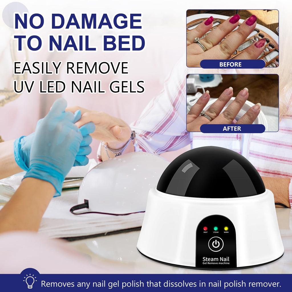 IBN G Electric Nail Soaking Bowl – 50% Faster Gel & Nail Soak Off with Gold Cuticle Pushers