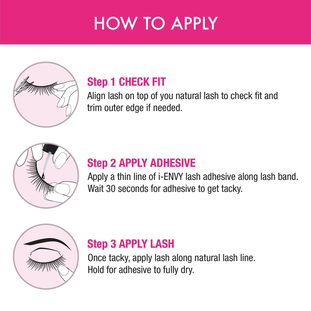 i•ENVY Demi Wispies Lashes – 30 Pairs (6 Pack), 100% Human Hair, Lightweight & Reusable