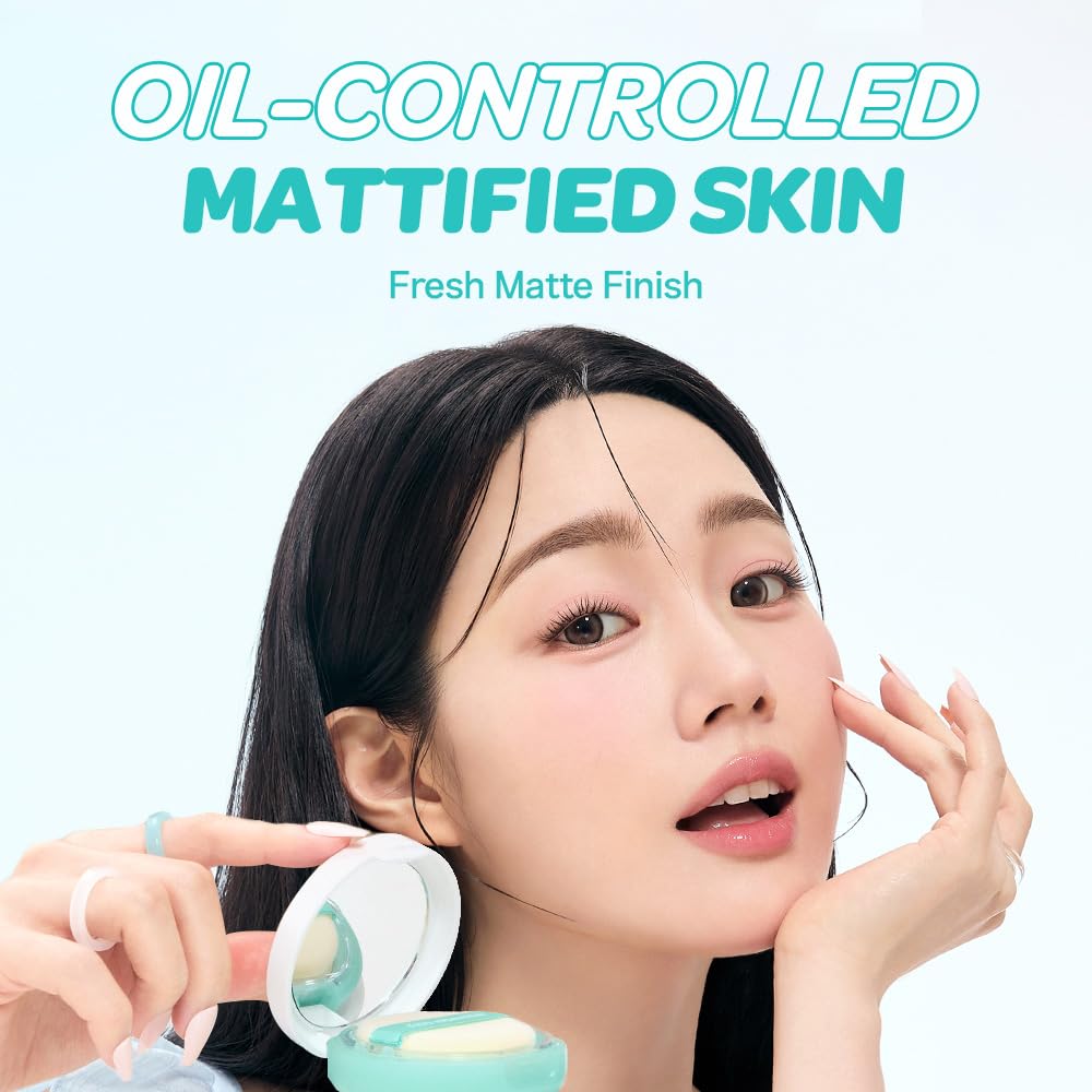 I'M MEME Compact - Oil Cut Pact | Sebum-Absorbing Korean Setting Powder for Blurring, Translucent Finishing Powder (0.35 oz)