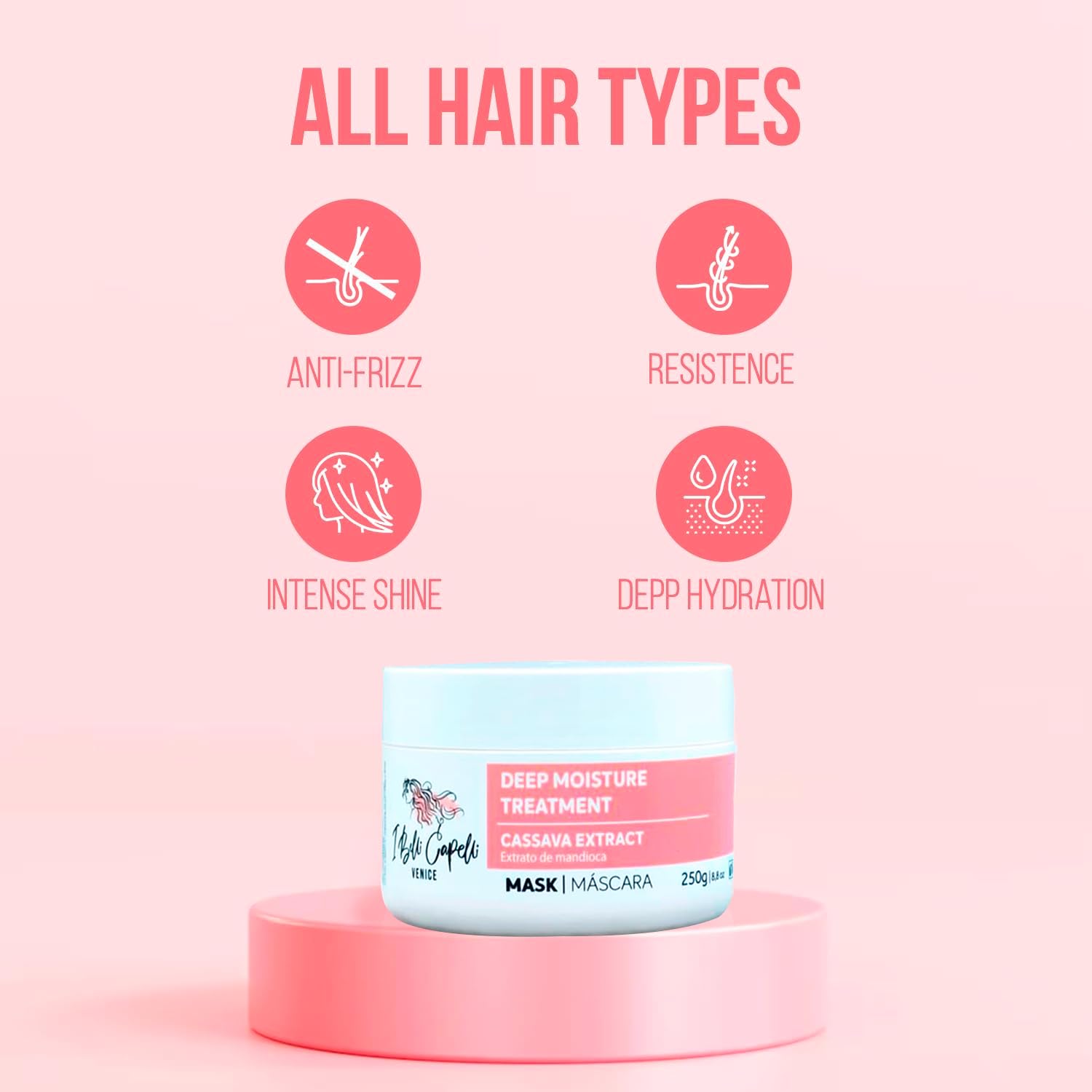 I Belli Capelli Hair B-tox Treatment & Argan Oil Mask – Organic Kit, Formaldehyde-Free