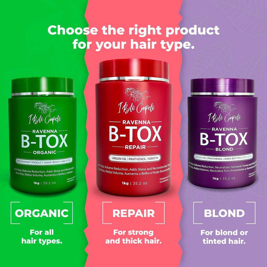 I Belli Capelli Ravenna Repair B-tox – Formaldehyde‑Free Keratin Hair Treatment, Pack of 2