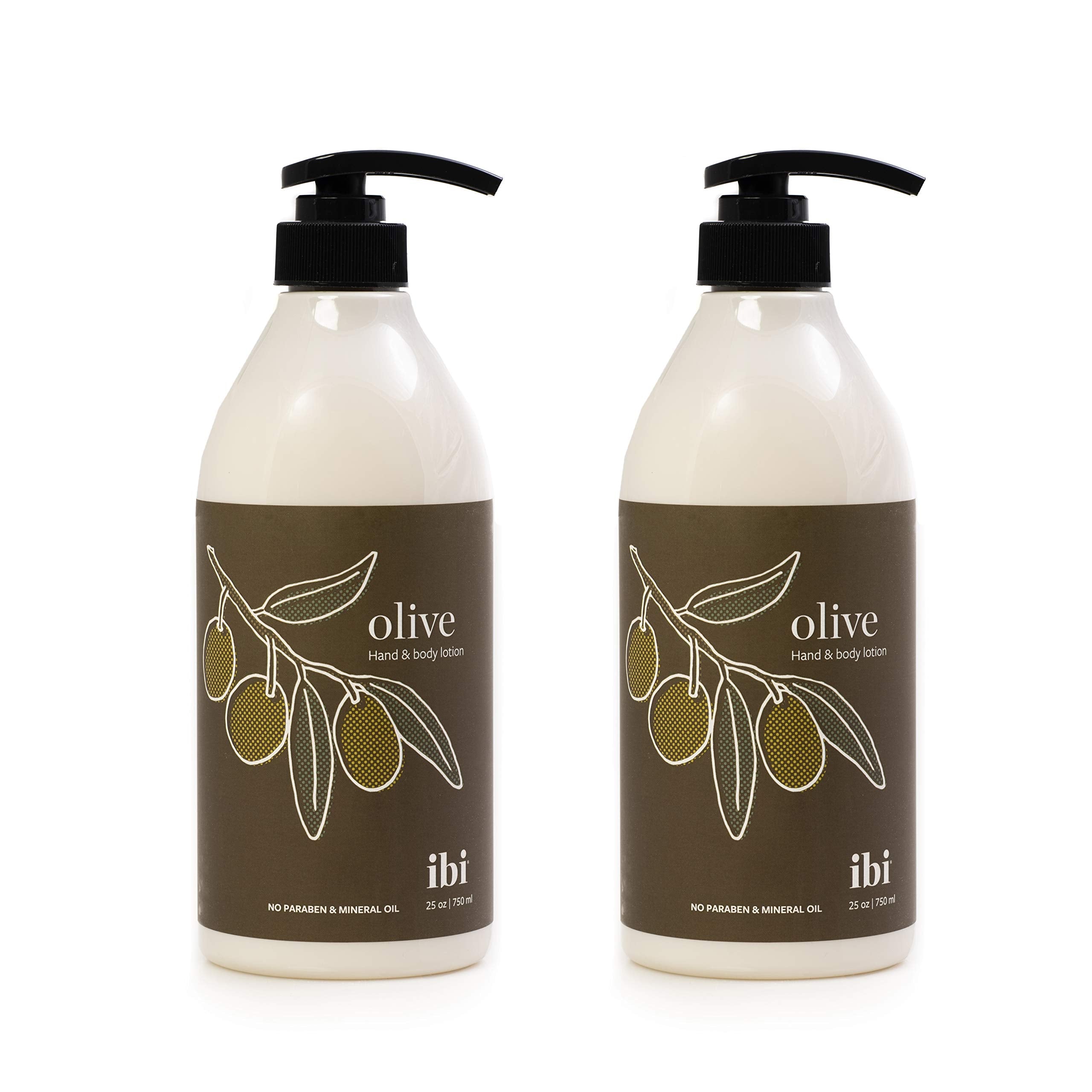 IBI Mineral Oil Free Daily Moisturizing Lotion – Olive, 2 Pump Bottle | Hand & Body Moisturizer