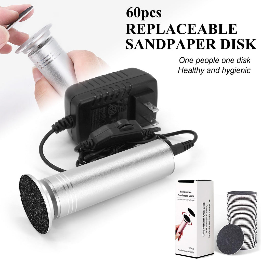 I·B·N G Upgraded Electric Callus Remover — 1200RPM, 60 Replaceable Discs, Adjustable Foot File